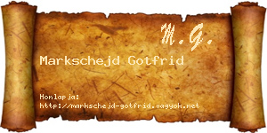 Markschejd Gotfrid névjegykártya